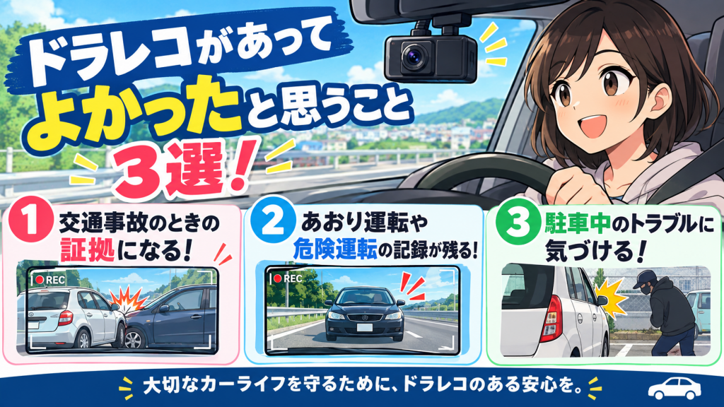 ドラレコがあってよかったと思うこと3選！事故やトラブルから自分を守るために