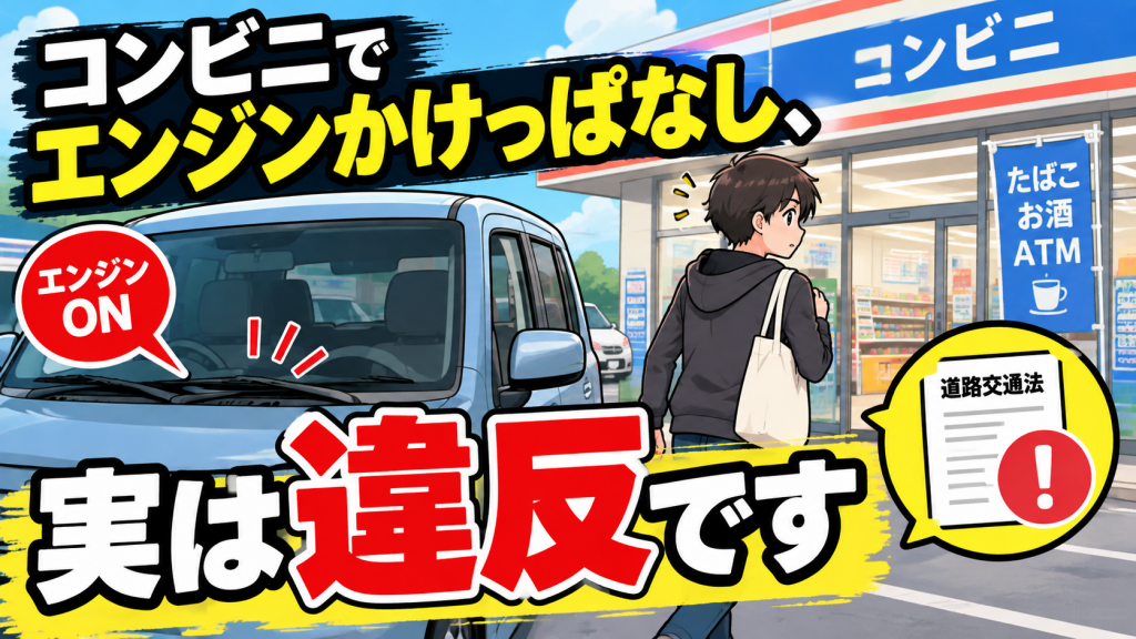 コンビニでエンジンかけっぱなし、実は違反です